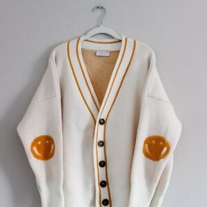 White and Orange Women's Sweater